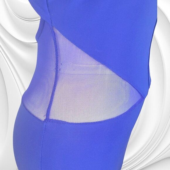Symphony royal blue racerback mesh peekaboo bodycon dress - Picture 5 of 8